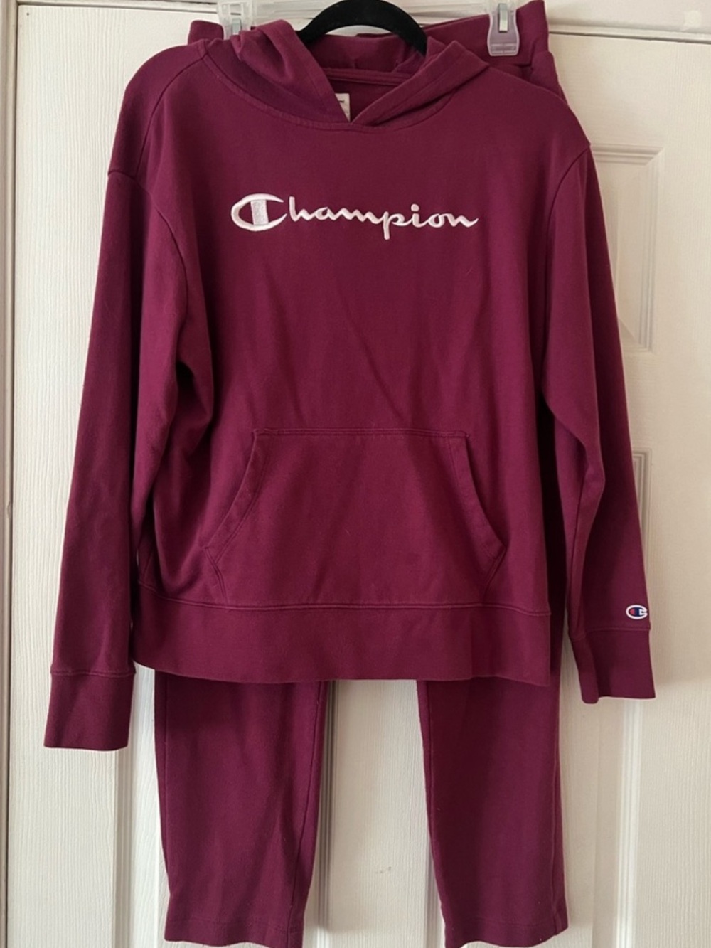 Champion Maroon Pullover Hoodie and Joggers Set